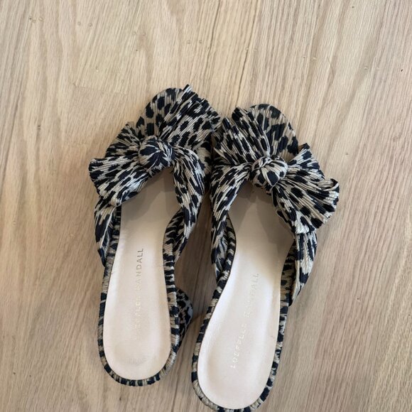 Loeffler Randall Penny Knotted Leopard Heeled Sandal sz 7.5 - Picture 3 of 4